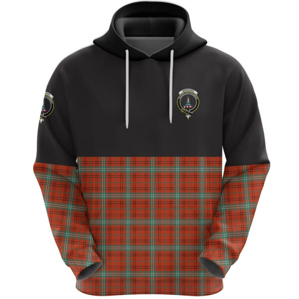 Morrison Red Ancient Clan Hoodie, Scottish Tartan Morrison Red Ancient Clans Hoodie Half Of Style