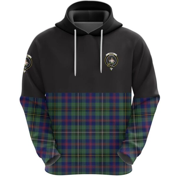 Wood Modern Clan Hoodie, Scottish Tartan Wood Modern Clans Hoodie Half Of Style