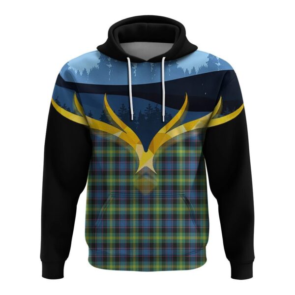 Watson Ancient Clan Hoodie, Scottish Tartan Watson Ancient Clans Hoodie Night of Deer Style