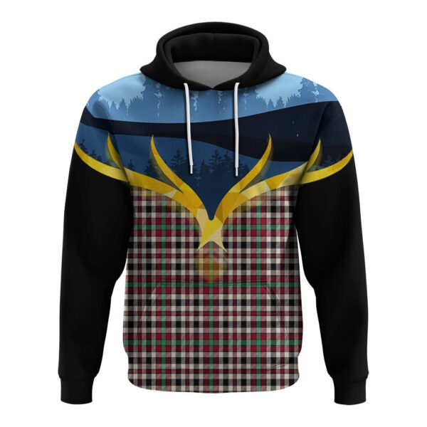 Borthwick Dress Ancient Clan Hoodie, Scottish Tartan Borthwick Dress Ancient Clans Hoodie Night of Deer Style