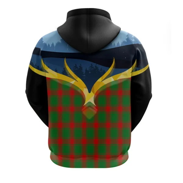 Middleton Modern Clan Hoodie, Scottish Tartan Middleton Modern Clans Hoodie Night of Deer Style - Image 2