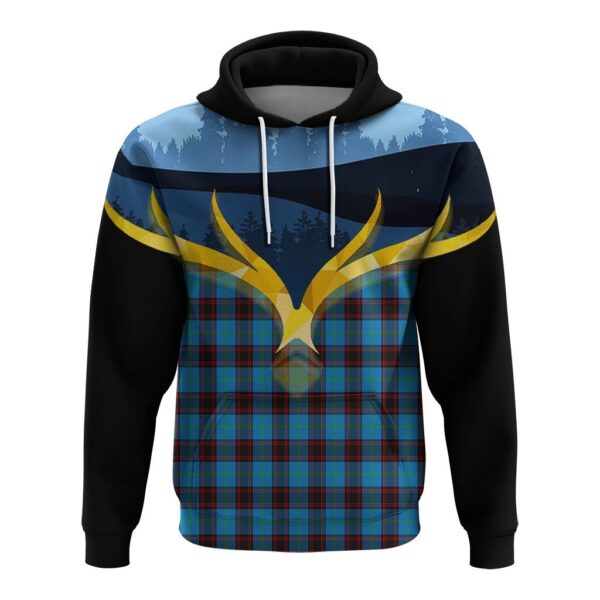 Home Ancient Clan Hoodie, Scottish Tartan Home Ancient Clans Hoodie Night of Deer Style