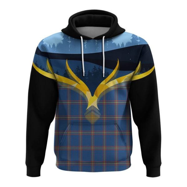 MacLaine of Loch Buie Hunting Ancient Clan Hoodie, Scottish Tartan MacLaine of Loch Buie Hunting Ancient Clans Hoodie Night of Deer Style