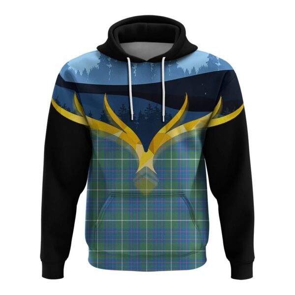 MacIntyre Hunting Ancient Clan Hoodie, Scottish Tartan MacIntyre Hunting Ancient Clans Hoodie Night of Deer Style