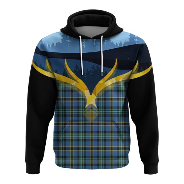 Weir Ancient Clan Hoodie, Scottish Tartan Weir Ancient Clans Hoodie Night of Deer Style