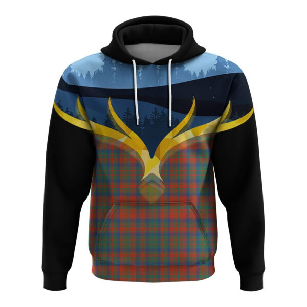 Matheson Ancient Clan Hoodie, Scottish Tartan Matheson Ancient Clans Hoodie Night of Deer Style