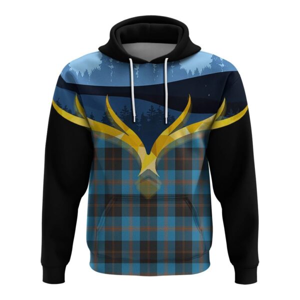 Garden Clan Hoodie, Scottish Tartan Garden Clans Hoodie Night of Deer Style