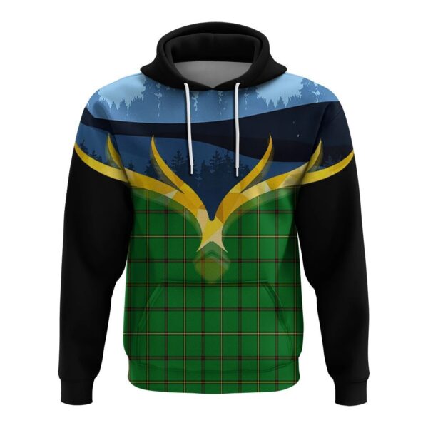 Don Clan Hoodie, Scottish Tartan Don Clans Hoodie Night of Deer Style