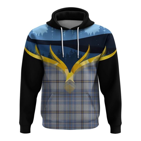 Tweedie Clan Hoodie, Scottish Tartan Tweedie Clans Hoodie Night of Deer Style