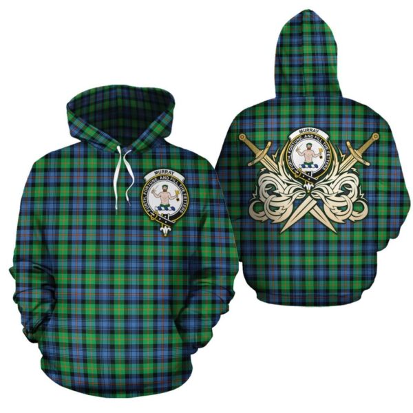 Murray of Atholl Ancient Clan Hoodie, Scottish Tartan Murray of Atholl Ancient Clans Hoodie Gold Thistle Style