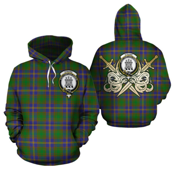 Strange of Balkaskie Clan Hoodie, Scottish Tartan Strange of Balkaskie Clans Hoodie Gold Thistle Style