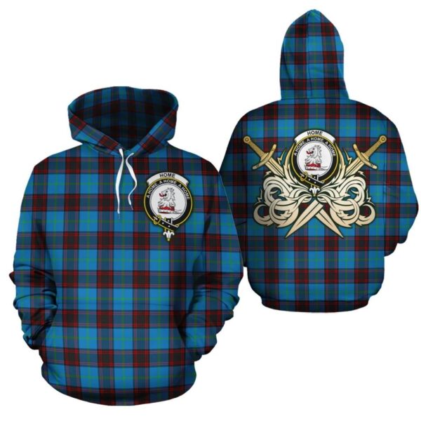 Home Ancient Clan Hoodie, Scottish Tartan Home Ancient Clans Hoodie Gold Thistle Style