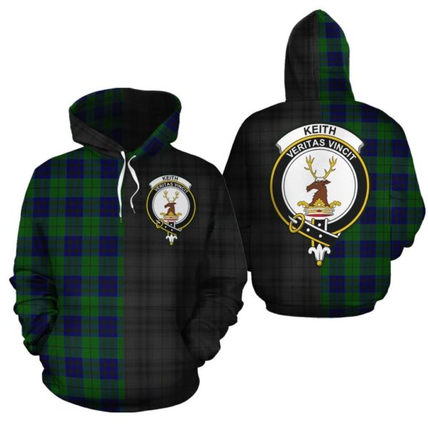 Keith Modern Clan Hoodie, Scottish Tartan Keith Modern Clans Hoodie Half Of New Style