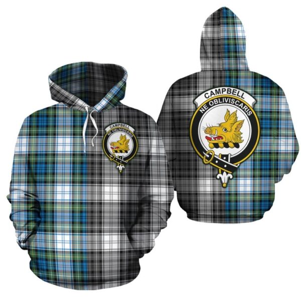 Campbell Dress Ancient Clan Hoodie, Scottish Tartan Campbell Dress Ancient Clans Hoodie Half Of New Style