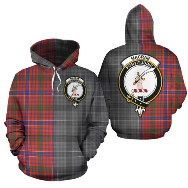 MacRae Ancient Clan Hoodie, Scottish Tartan MacRae Ancient Clans Hoodie Half Of New Style