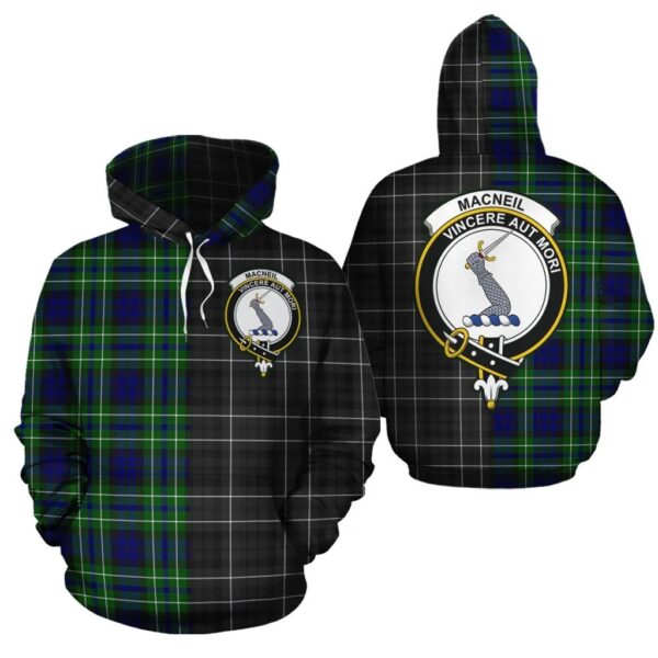 MacNeil of Colonsay Modern Clan Hoodie, Scottish Tartan MacNeil of Colonsay Modern Clans Hoodie Half Of New Style