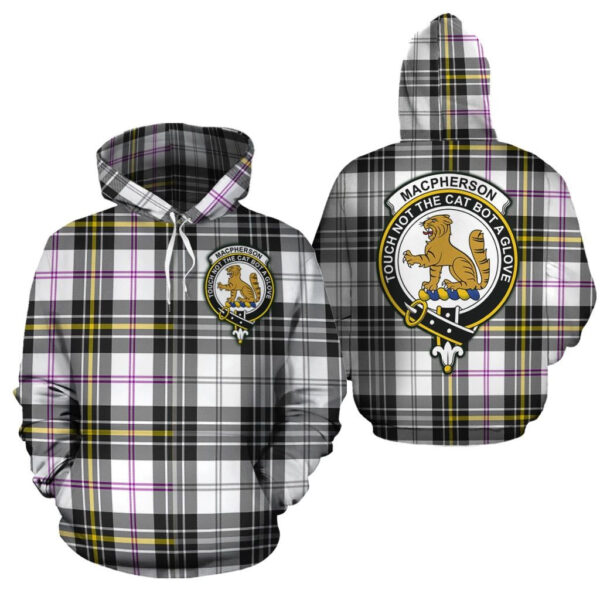 MacPherson Dress Modern Clan Hoodie, Scottish Tartan MacPherson Dress Modern Clans Hoodie Half Of New Style