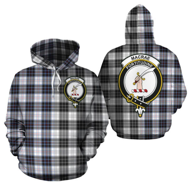 MacRae Dress Modern Clan Hoodie, Scottish Tartan MacRae Dress Modern Clans Hoodie Half Of New Style