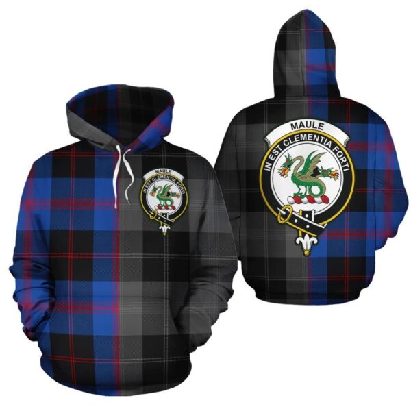 Maule Clan Hoodie, Scottish Tartan Maule Clans Hoodie Half Of New Style