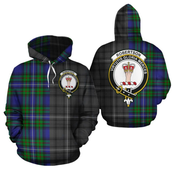 Robertson Hunting Modern Clan Hoodie, Scottish Tartan Robertson Hunting Modern Clans Hoodie Half Of New Style