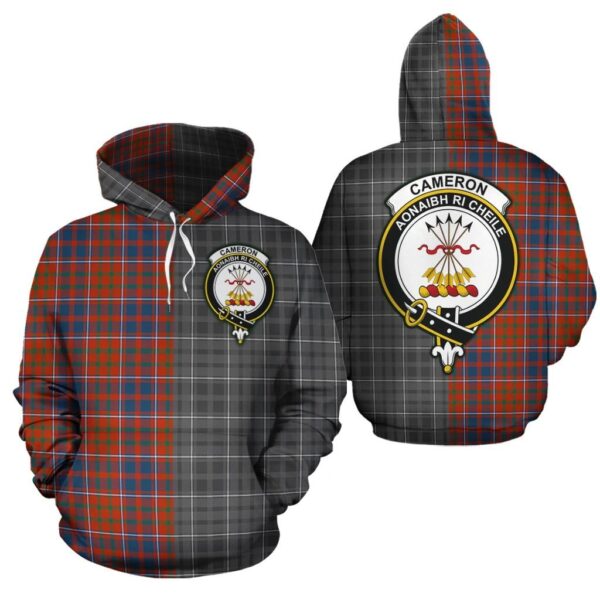 Cameron of Lochiel Ancient Clan Hoodie, Scottish Tartan Cameron of Lochiel Ancient Clans Hoodie Half Of New Style