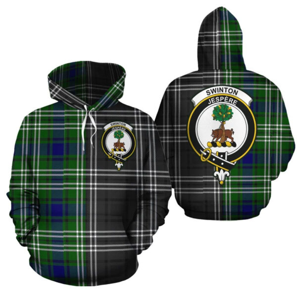 Swinton Clan Hoodie, Scottish Tartan Swinton Clans Hoodie Half Of New Style