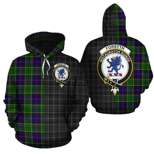 Forsyth Modern Clan Hoodie, Scottish Tartan Forsyth Modern Clans Hoodie Half Of New Style