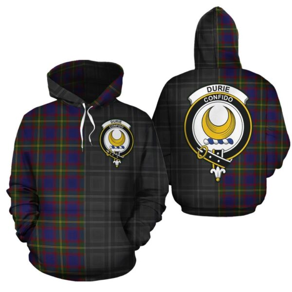 Durie Clan Hoodie, Scottish Tartan Durie Clans Hoodie Half Of New Style