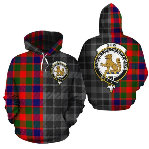 Gow of McGouan Clan Hoodie, Scottish Tartan Gow of McGouan Clans Hoodie Half Of New Style