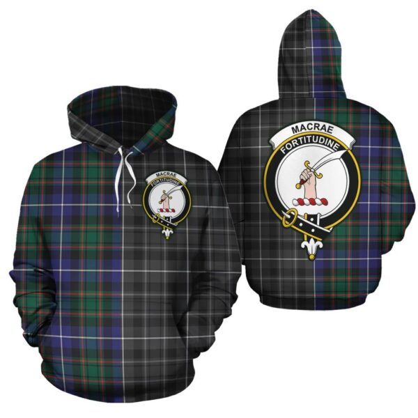 MacRae Hunting Modern Clan Hoodie, Scottish Tartan MacRae Hunting Modern Clans Hoodie Half Of New Style