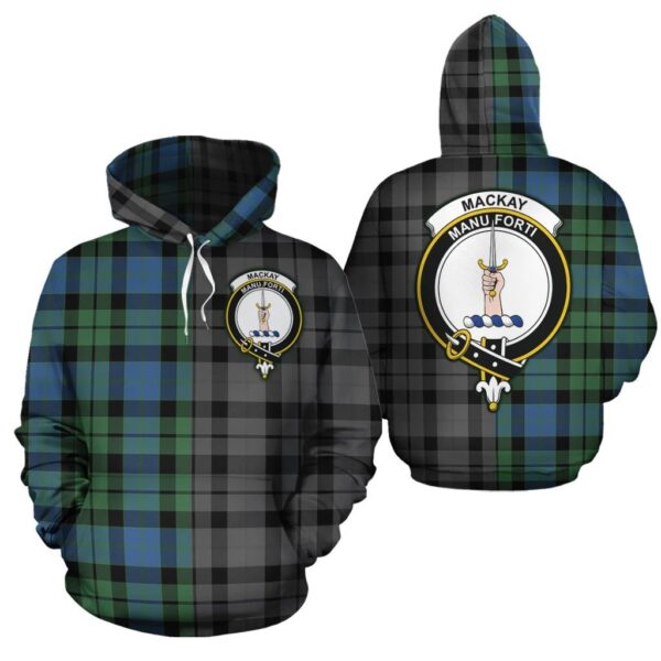 MacKay Ancient Clan Hoodie, Scottish Tartan MacKay Ancient Clans Hoodie Half Of New Style