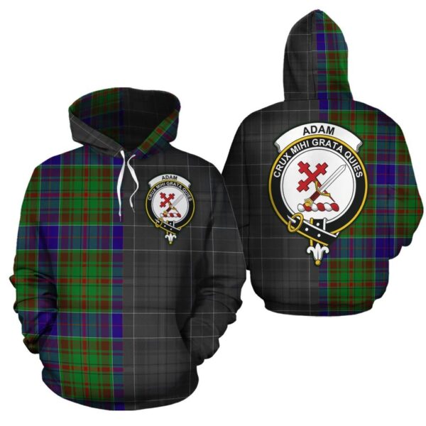 Adam Clan Hoodie, Scottish Tartan Adam Clans Hoodie Half Of New Style