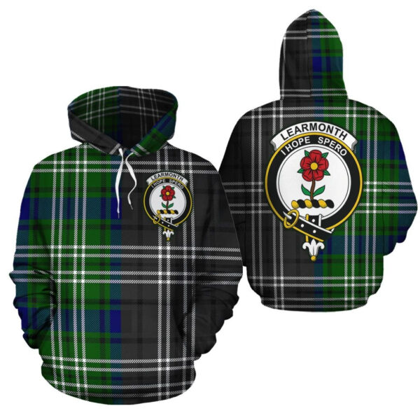 Learmonth Clan Hoodie, Scottish Tartan Learmonth Clans Hoodie Half Of New Style