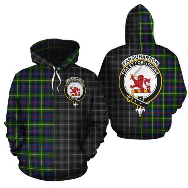 Farquharson Modern Clan Hoodie, Scottish Tartan Farquharson Modern Clans Hoodie Half Of New Style