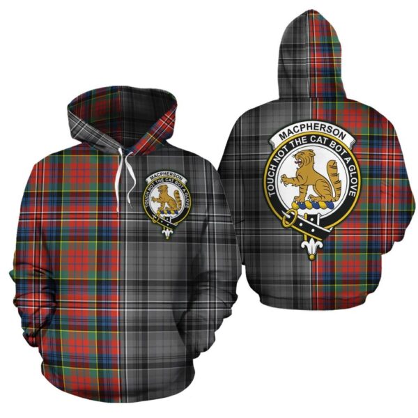 MacPherson Ancient Clan Hoodie, Scottish Tartan MacPherson Ancient Clans Hoodie Half Of New Style