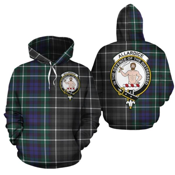 Allardice Clan Hoodie, Scottish Tartan Allardice Clans Hoodie Half Of New Style