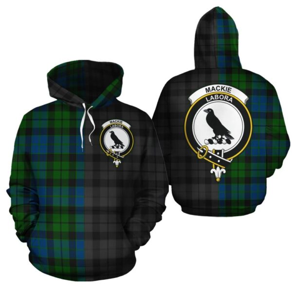 MacKie Clan Hoodie, Scottish Tartan MacKie Clans Hoodie Half Of New Style