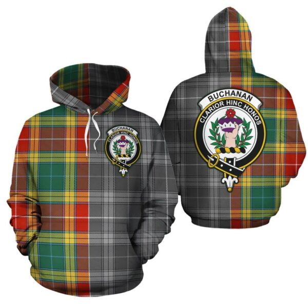 Buchanan Old Sett Clan Hoodie, Scottish Tartan Buchanan Old Sett Clans Hoodie Half Of New Style