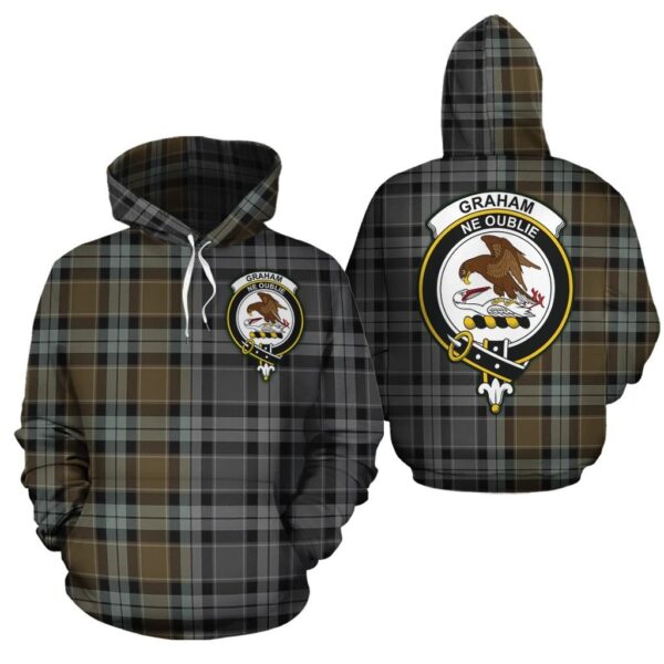 Graham of Menteith Weathered Clan Hoodie, Scottish Tartan Graham of Menteith Weathered Clans Hoodie Half Of New Style