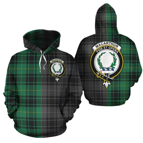 MacArthur Ancient Clan Hoodie, Scottish Tartan MacArthur Ancient Clans Hoodie Half Of New Style