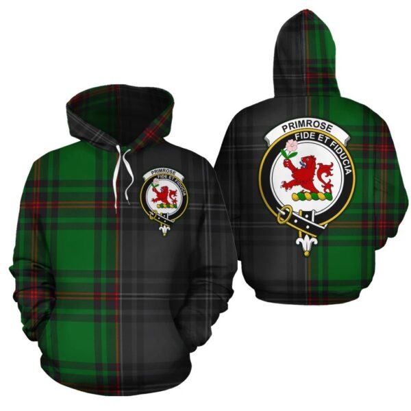 Primrose Clan Hoodie, Scottish Tartan Primrose Clans Hoodie Half Of New Style