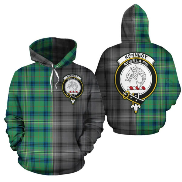 Kennedy Ancient Clan Hoodie, Scottish Tartan Kennedy Ancient Clans Hoodie Half Of New Style