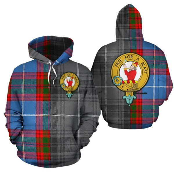 Pennycook Clan Hoodie, Scottish Tartan Pennycook Clans Hoodie Half Of New Style