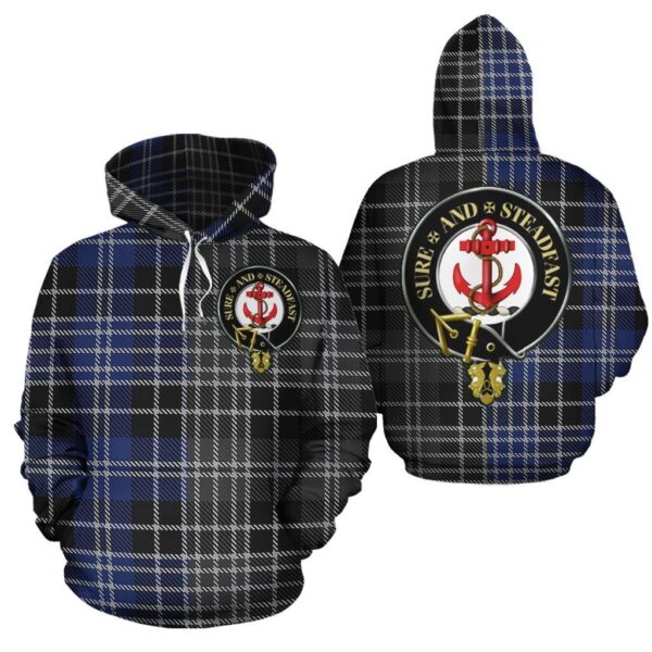 Clark Clan Hoodie, Scottish Tartan Clark Clans Hoodie Half Of New Style