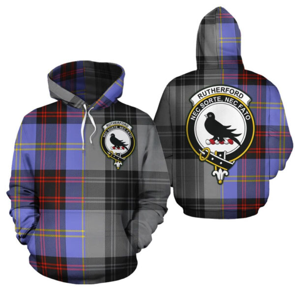 Rutherford Clan Hoodie, Scottish Tartan Rutherford Clans Hoodie Half Of New Style