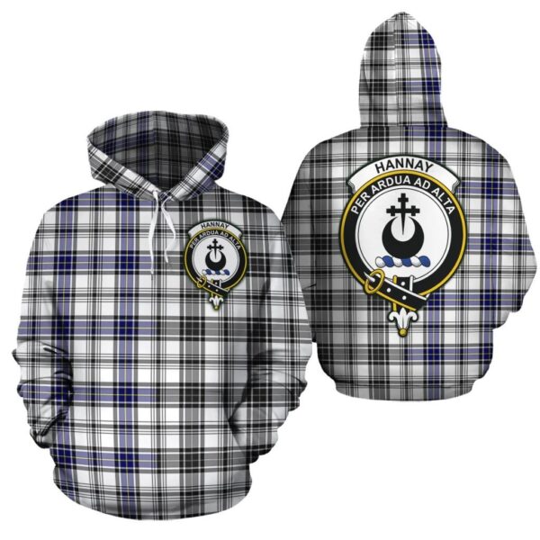 Hannay Modern Clan Hoodie, Scottish Tartan Hannay Modern Clans Hoodie Half Of New Style