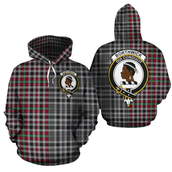 Borthwick Ancient Clan Hoodie, Scottish Tartan Borthwick Ancient Clans Hoodie Half Of New Style