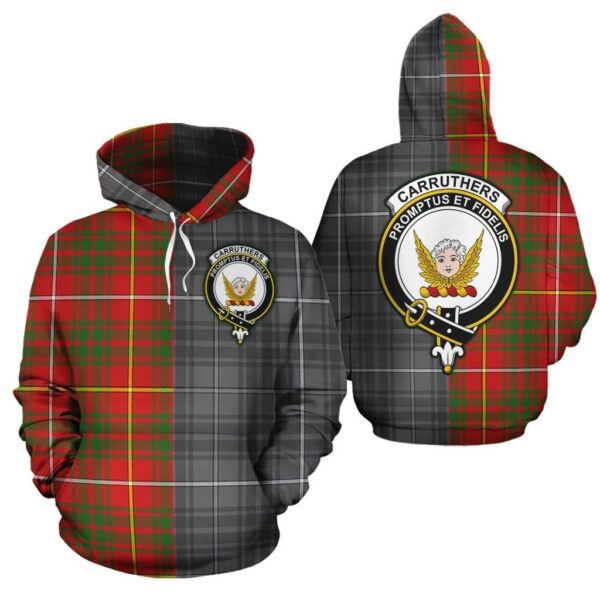 Carruthers Modern Clan Hoodie, Scottish Tartan Carruthers Modern Clans Hoodie Half Of New Style