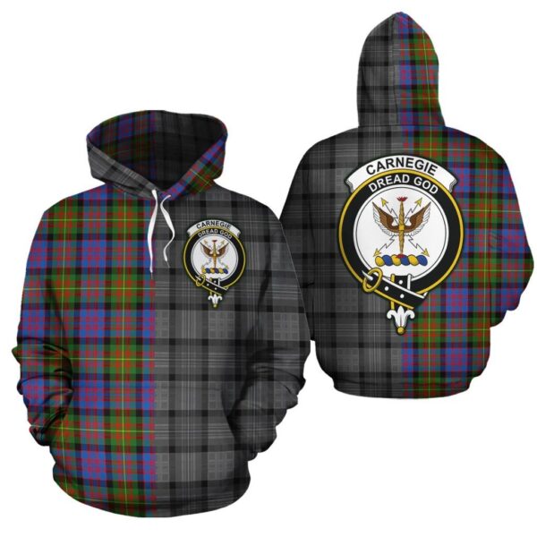 Carnegie Ancient Clan Hoodie, Scottish Tartan Carnegie Ancient Clans Hoodie Half Of New Style