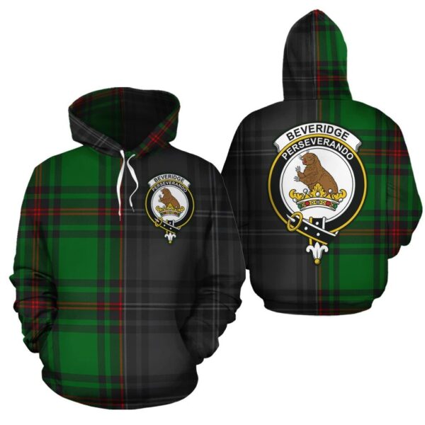 Beveridge Clan Hoodie, Scottish Tartan Beveridge Clans Hoodie Half Of New Style